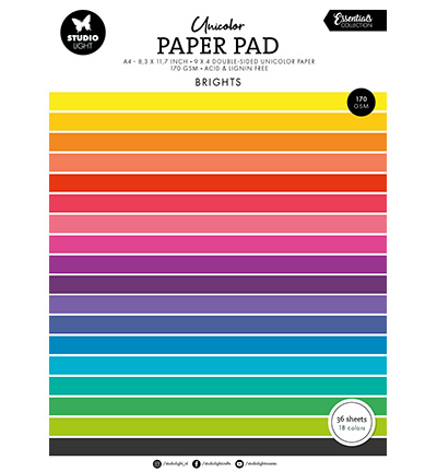 Unicolor Paper Pad Brights Tones Essentials nr.297