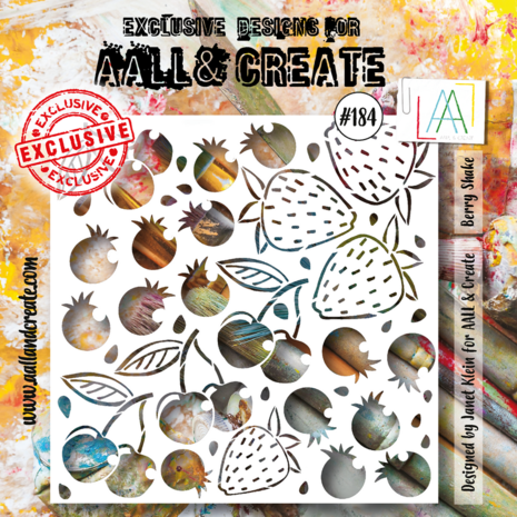 AALL & Create - Stencil 6x6 Inch Berry Shake