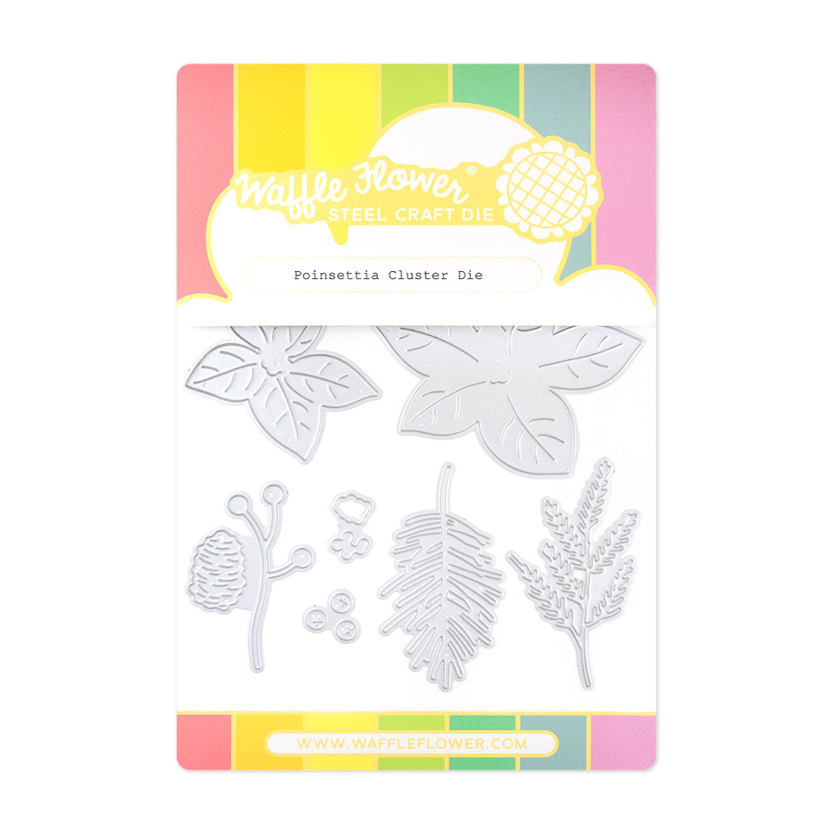 Waffle Flower Die - Poinsettia Cluster Die