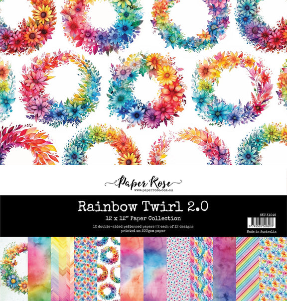 Paper Rose - Rainbow Twirl 2.0 12x12 Paper Collection