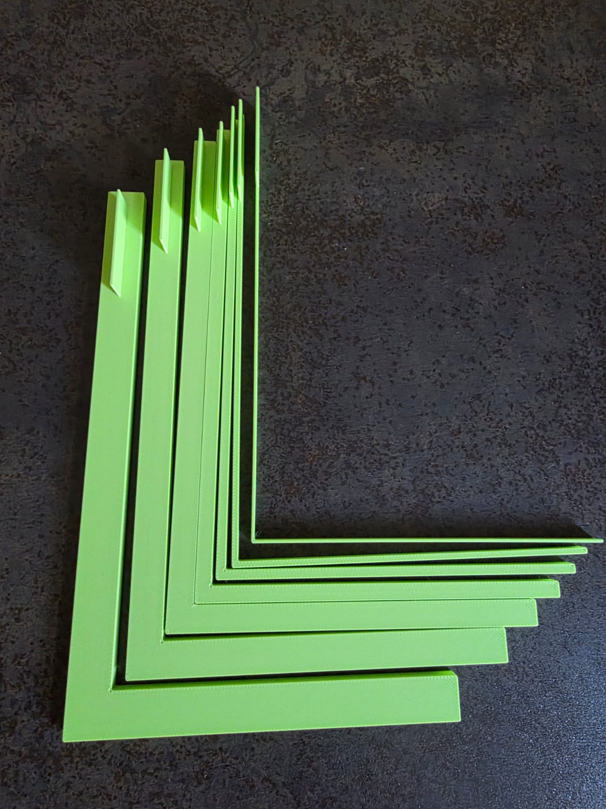 Stempelmühle - Anlegewinkel für Mattung  in cm - Apple Green