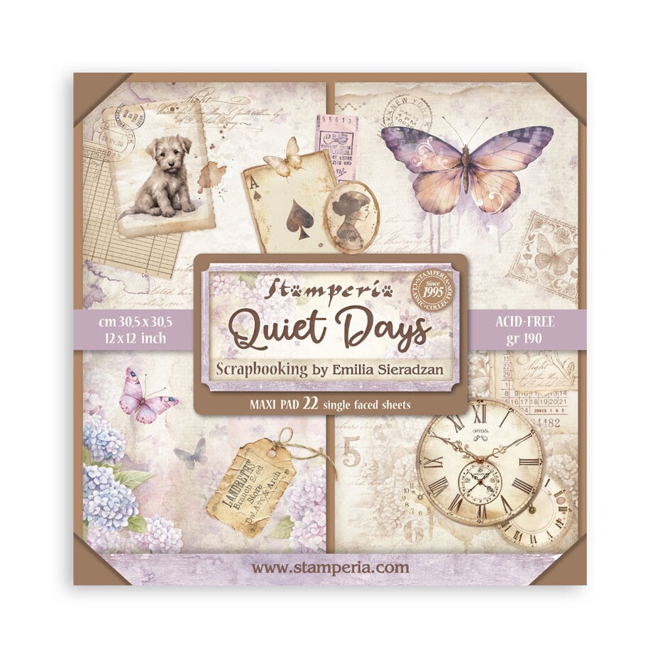 Stamperia - Quiet Days 12x12 Inch Maxi Paper Pack (Single Face)
