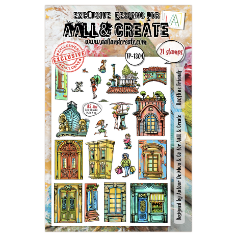 AALL & Create - AALLtropolis Stamp Set A5 Roofline Friends 