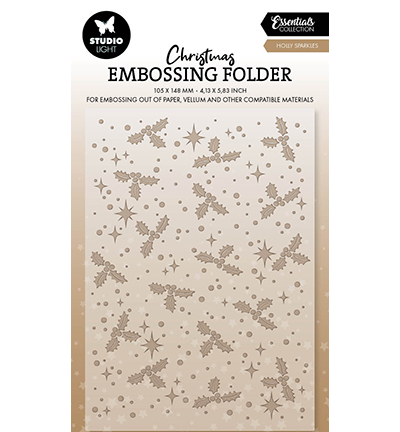 Studio Light Embossing folder - Holly sparkles Essentials nr.31