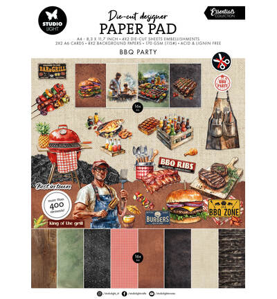 Studio Light - SL Die-Cut Papierblock – BBQ Party Essentials Nr. 437