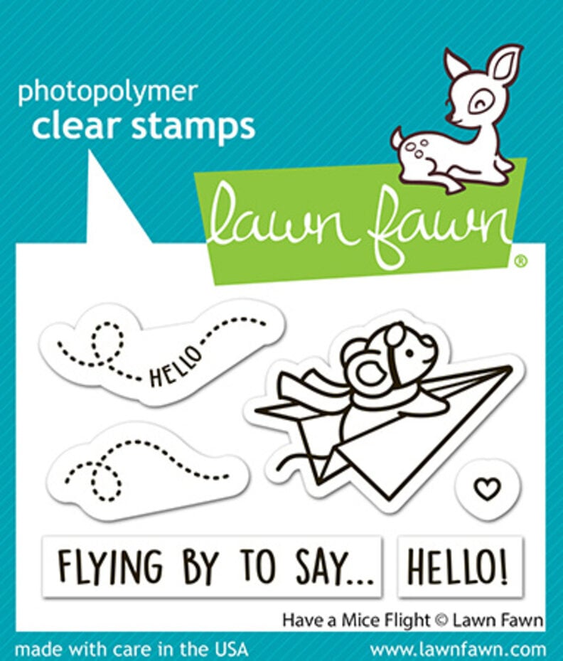 Lawn Fawn - Have A Mice Flight Clear Stamps