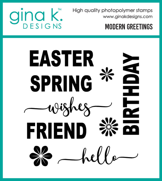 Gina K Designs - STAMPS- Modern Greetings