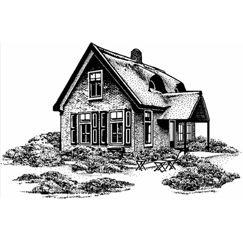 Sweet Poppy: Stampscapes – Cottage Large – Polymer Sweet Poppy: Stampscapes – Cottage Large – Polymer