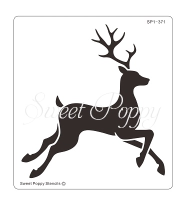 Sweet Poppy Stencil: Christmas Stag Sweet Poppy Stencil: Christmas Stag