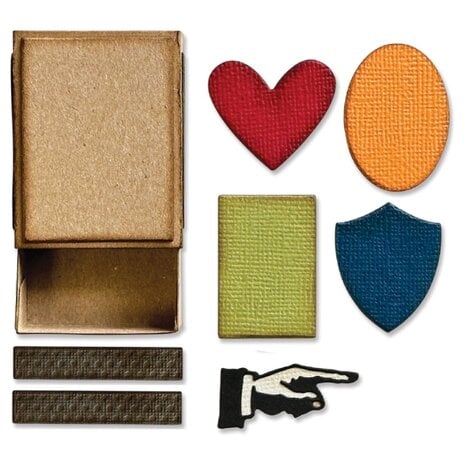 Sizzix Tim Holtz -Thinlits Die by Tim Holtz Vault Matchbox (10pcs)