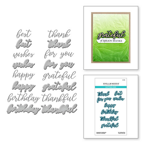 Spellbinders - Serenade Sentiments Etched Dies