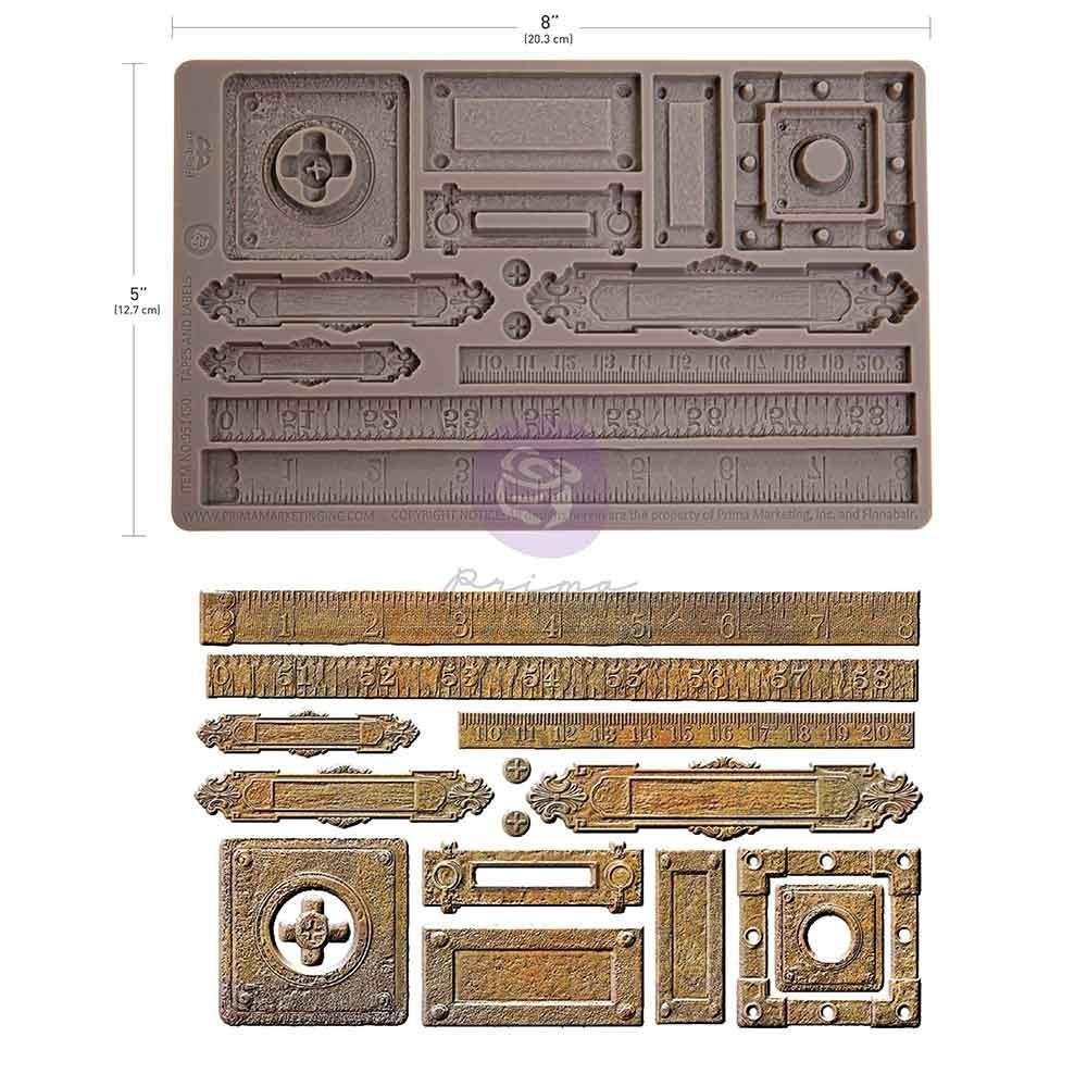 Prima Marketing - Finnabair Decor Moulds 5"x8"x8mm - Tapes And Labels  Prima Marketing - Finnabair Decor Moulds 5"x8"x8mm - Tapes And Labels