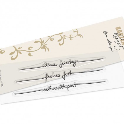  Karten-Kunst Clear Stamps KK-0249 - Schriftzug-Set Feiertage