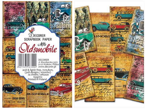 Decorer Mini Pad size cards 24 pcs 7x10,6 cm Decorer Cars