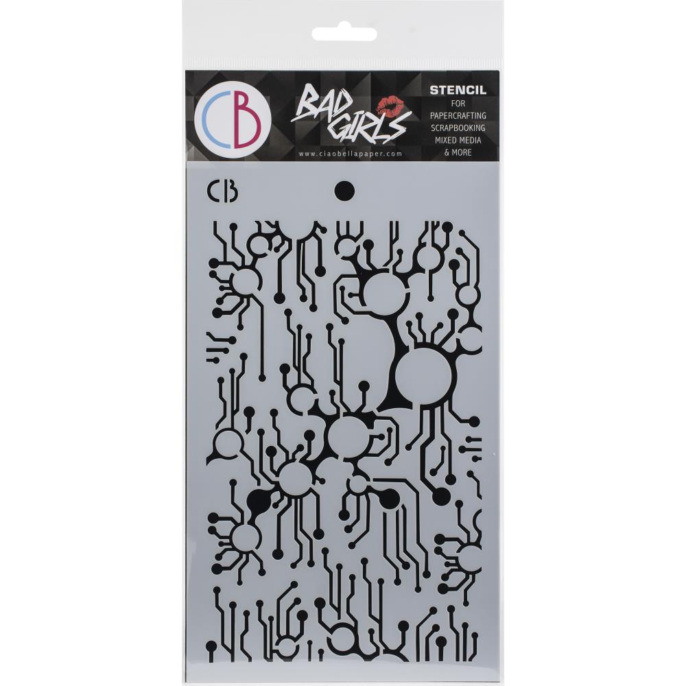 Ciao Bella Bad Girls Texture Stencil 5"X8" - Metro Ciao Bella Bad Girls Texture Stencil 5"X8" - Metro