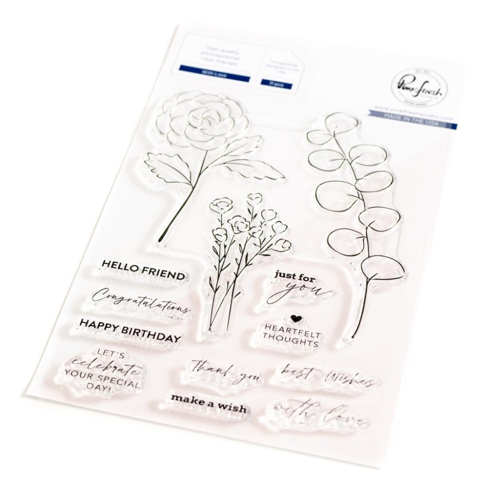 Pinkfresh Studio Clear Stamp Set 4"X6" - With Love