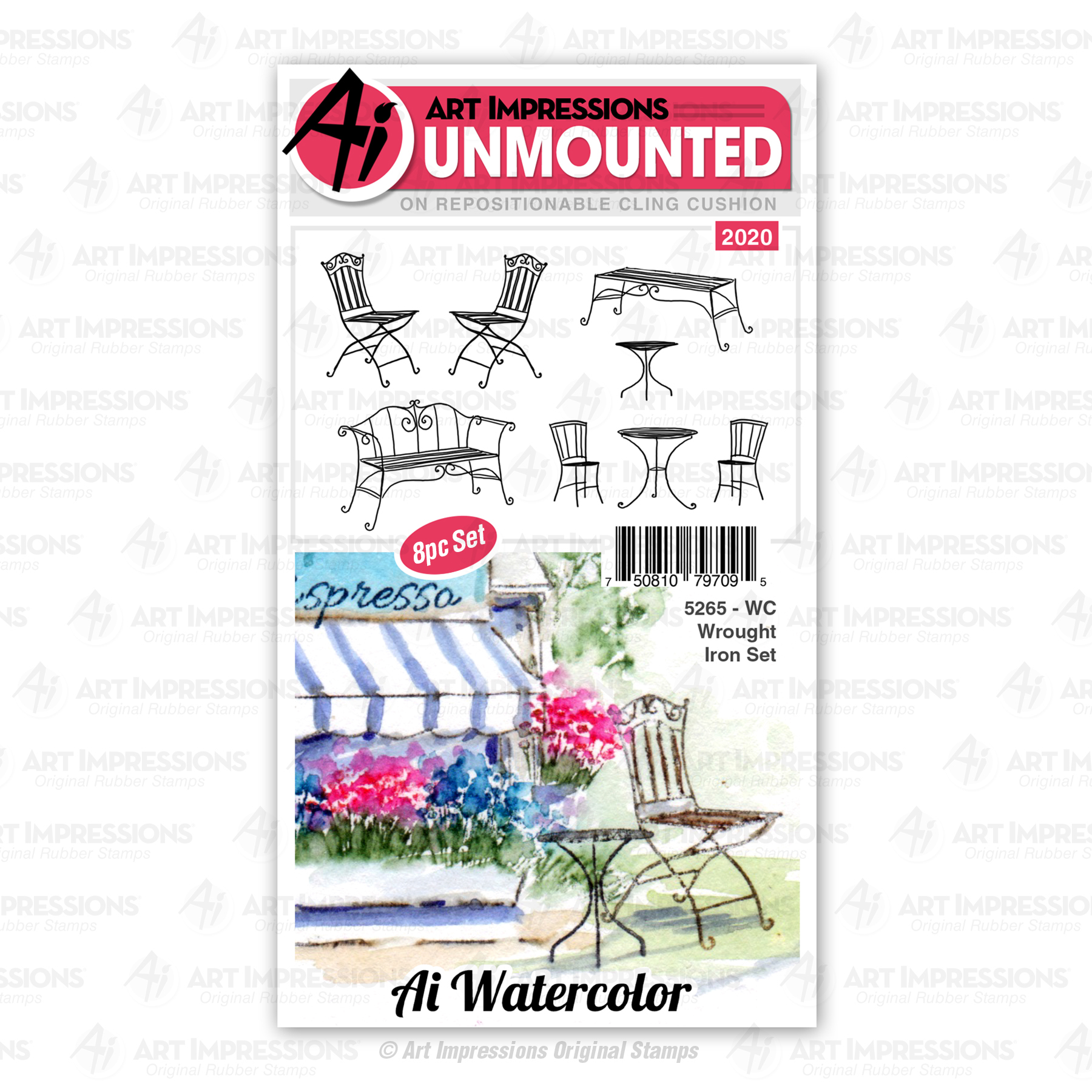Art Impressions - WC Wrought Iron Set