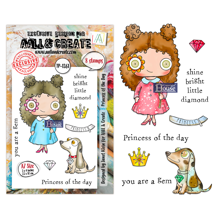 AALL & Create - Petals & Ink A7 Stamp Set Princess of the Day