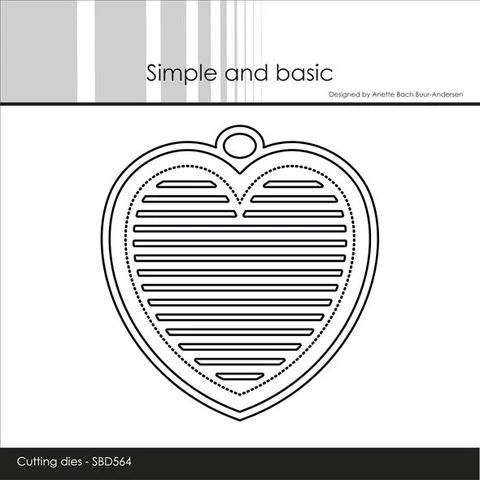 Simple and Basic die "All lined up - Heart"