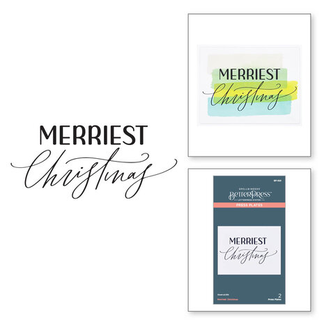 Spellbinders -BetterPress -  Merriest Christmas Press Plate