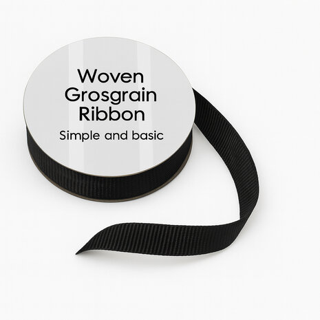 Simple and Basic - Black Grosgrain Ribbon