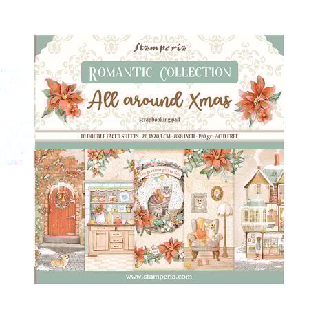 Stamperia - All Around Christmas 8x8 Inch Paper Pack