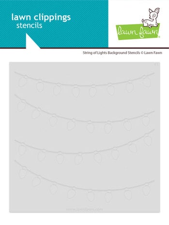 Lawn Cuts - String Of Lights Lawn Clippings Background Stencil