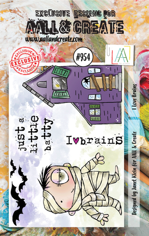 AALL and Create - Stamp Set A7 I Love Brains