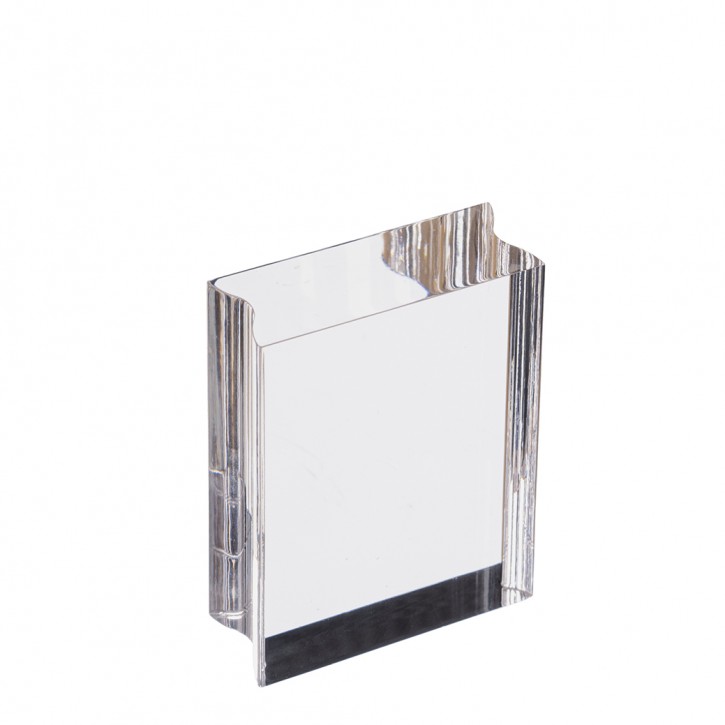 Acrylblock, mit Griffmulde, 38 x 50 x 15 mm, transparent Acrylblock, mit Griffmulde, 38 x 50 x 15 mm, transparent
