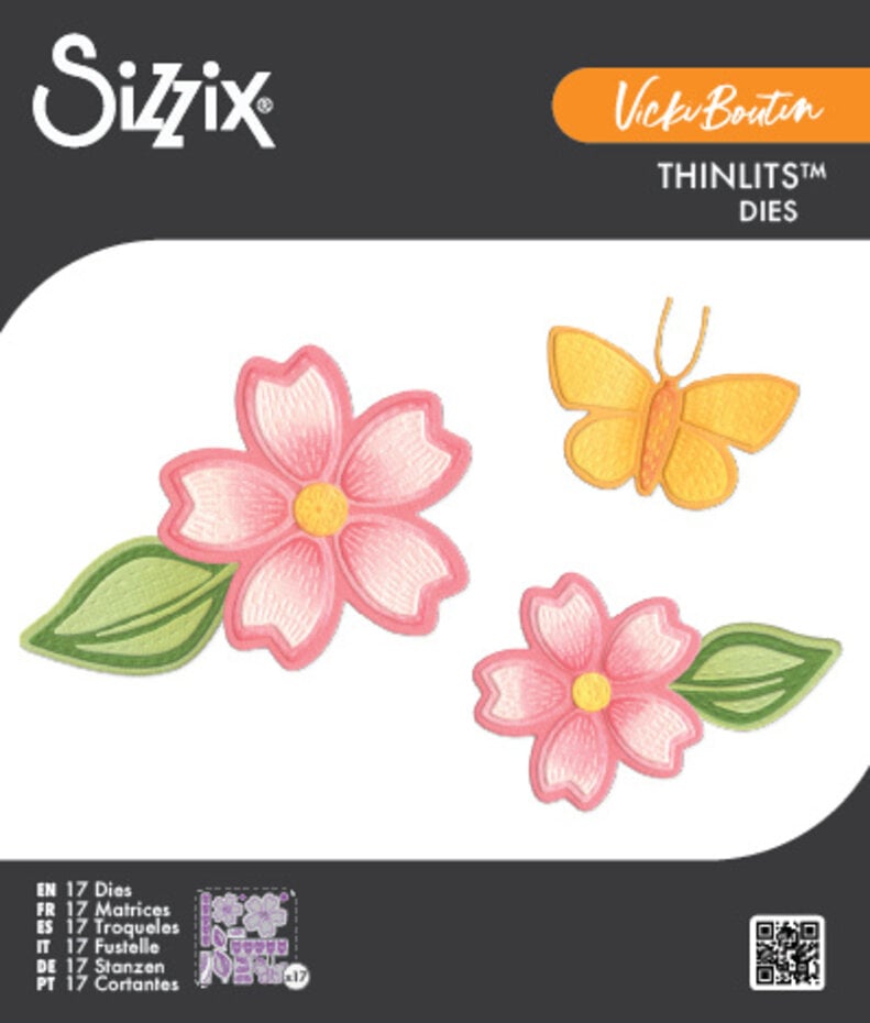 Sizzix - Thinlits Die Set Stitched Floral (17pcs) by Vicki Boutin