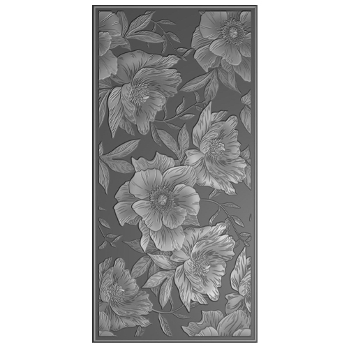  STAMPS BY ME SIGNATURE EMBOSSING FOLDER - SLIMLINE PEONIES - 300524l 