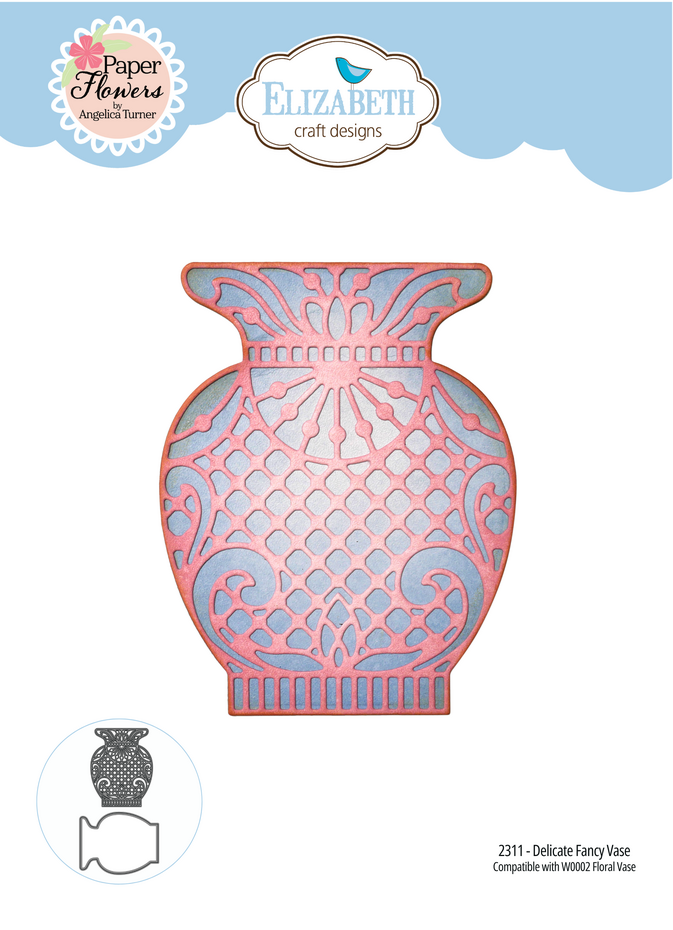 Elizabeth Craft Designs - Bohemian Rose Die Delicate Fancy Vase