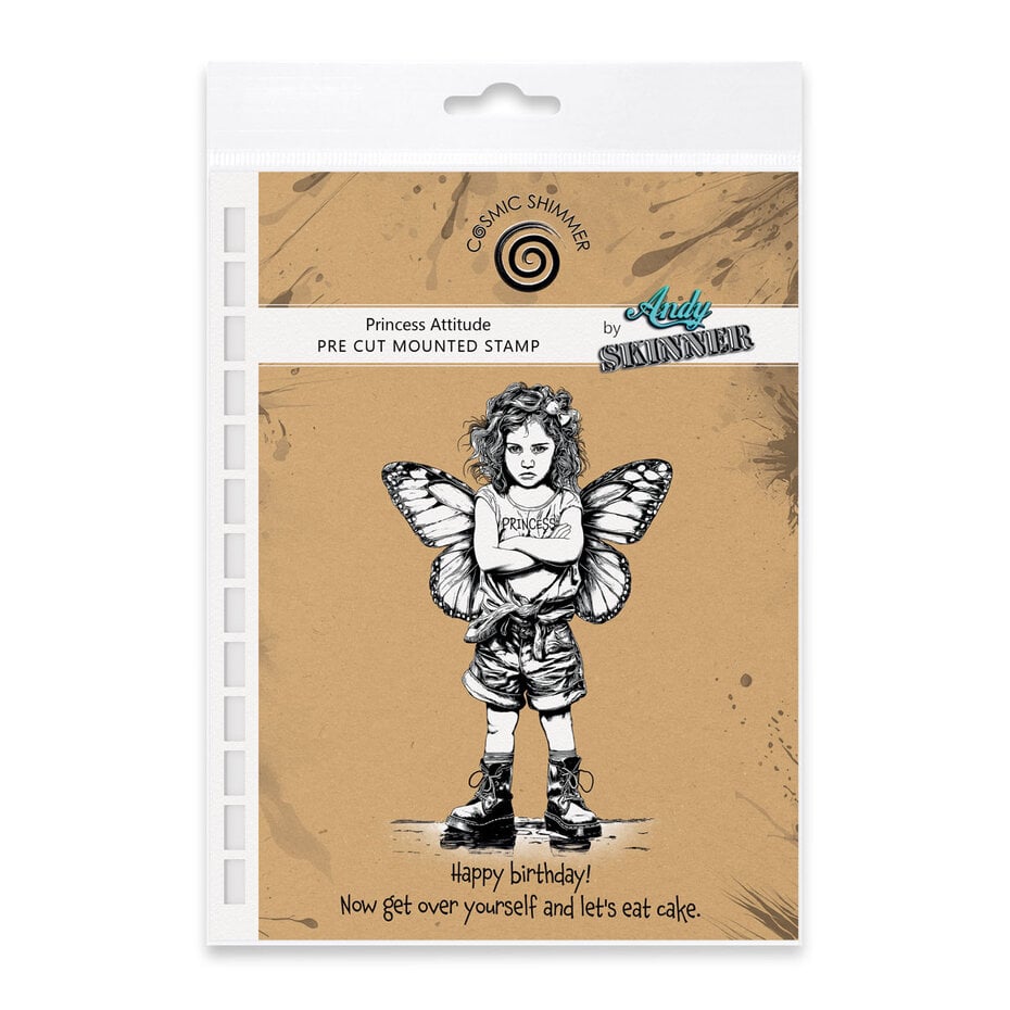 Katy Sue Designs - Andy Skinner Pre Cut Rubber Stamp Princess Attitude