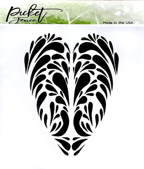 picket-fence-studios-swirly-heart-6x6-inch-stencil picket-fence-studios-swirly-heart-6x6-inch-stencil