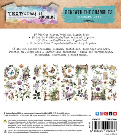 TEXT(ures) - Beneath the Brambles Ephemera Pack (58pcs)