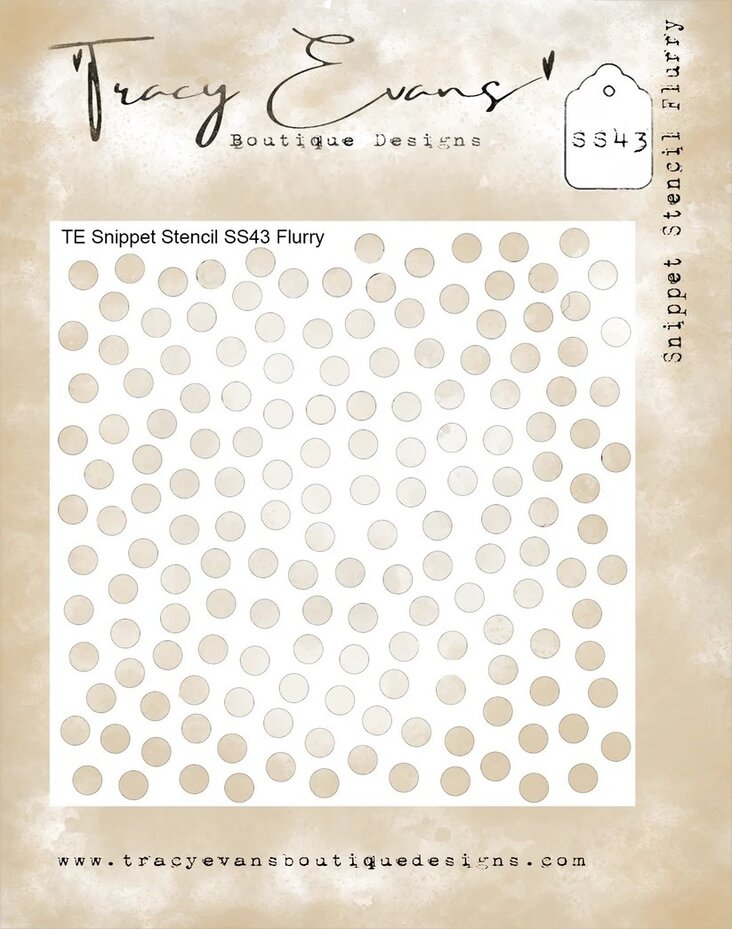 Tracy Evans - Flurry 4x4 Inch Snippet Stencil