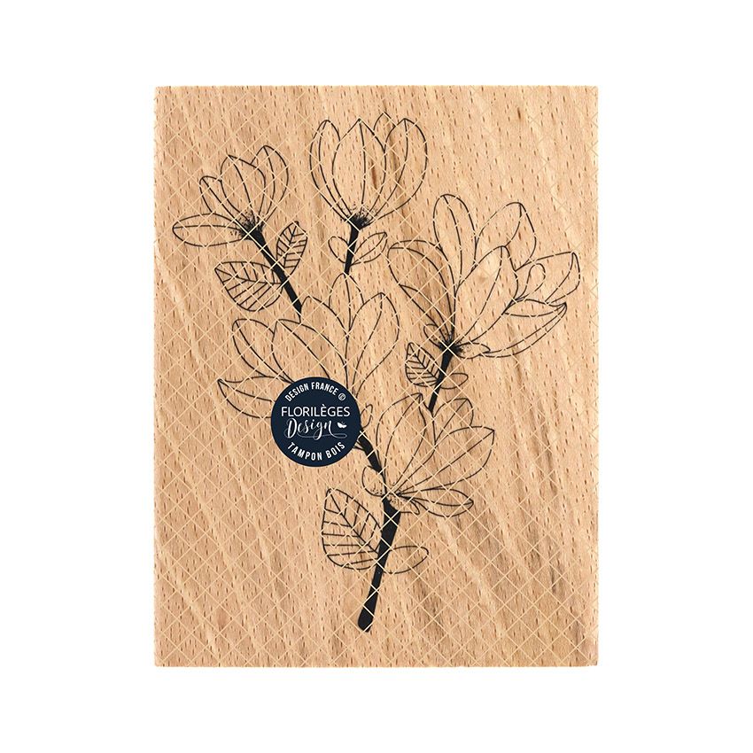 tampon-bois-branche-de-magnolia tampon-bois-branche-de-magnolia