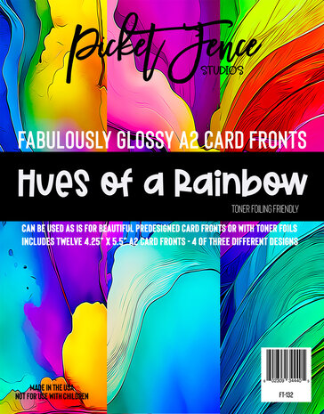Picket Fence Studios - Fabulously Glossy Card Fronts Hues of a Rainbow (12pcs)