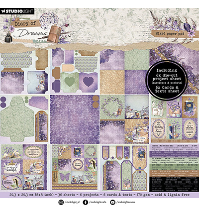 Mixed Paper Pad Envelopes Diary of Dreams nr.296