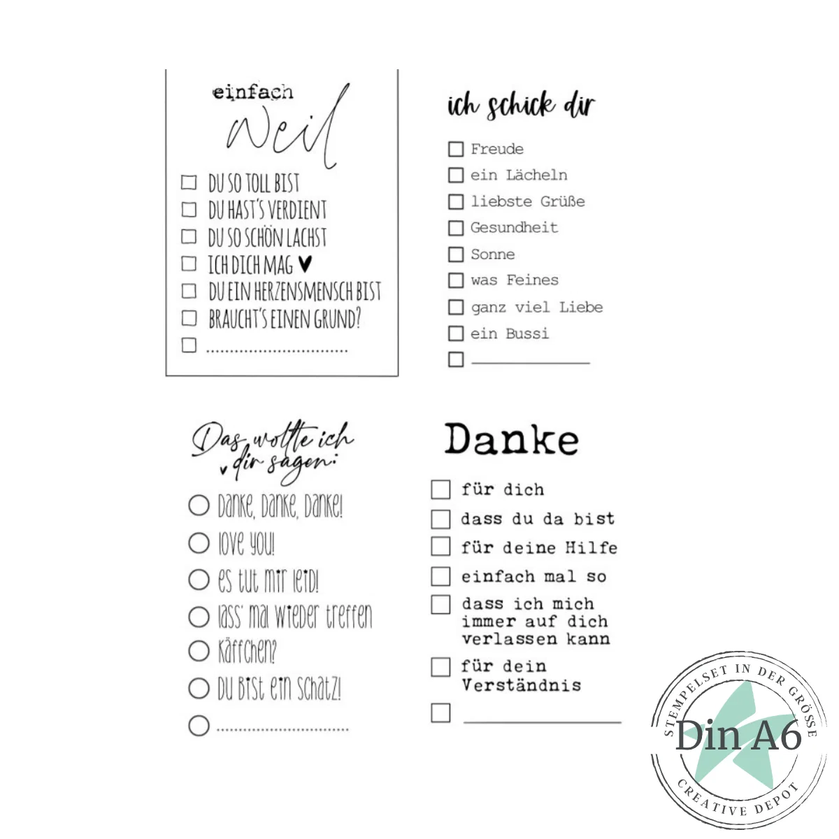 Creative Depot - Stempelset - Das wollte ich dir sagen