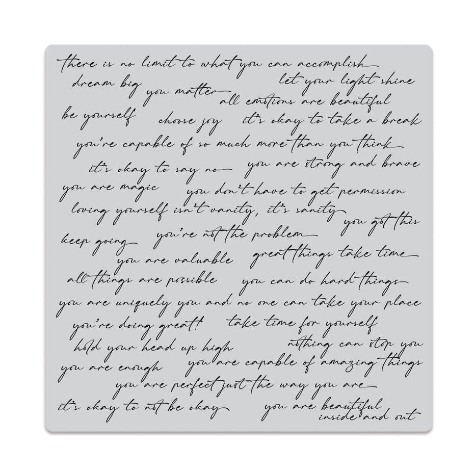 Hero Arts - From The Vault Spring Cling Rubber Stamp Positive Script Bold Prints