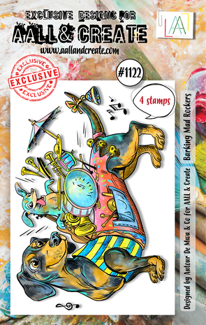 AALL and Create - Stamp Set A7 Barking Mad Rockers 