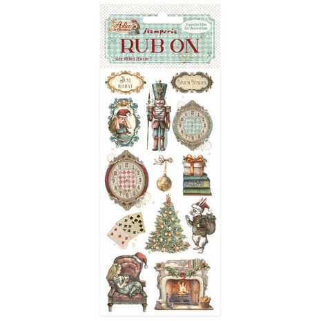 Stamperia - Alice in Christmas Rub-on 4x8,5 Inch Soldiers