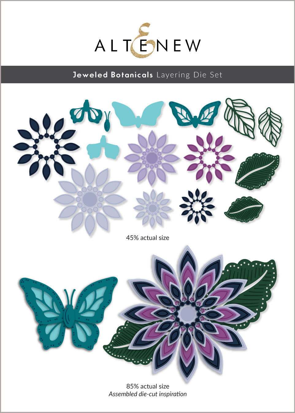 Altenew - Jeweled Botanicals Layering Die Set 