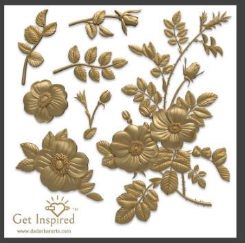 Dadarkar Arts - Mould - GREEK ROSES - DEEP MOLD