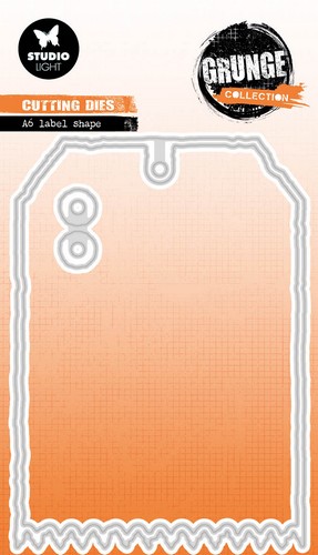 Studio Light Cutting Die A6 label shape Grunge Coll. nr.831 Studio Light Cutting Die A6 label shape Grunge Coll. nr.831