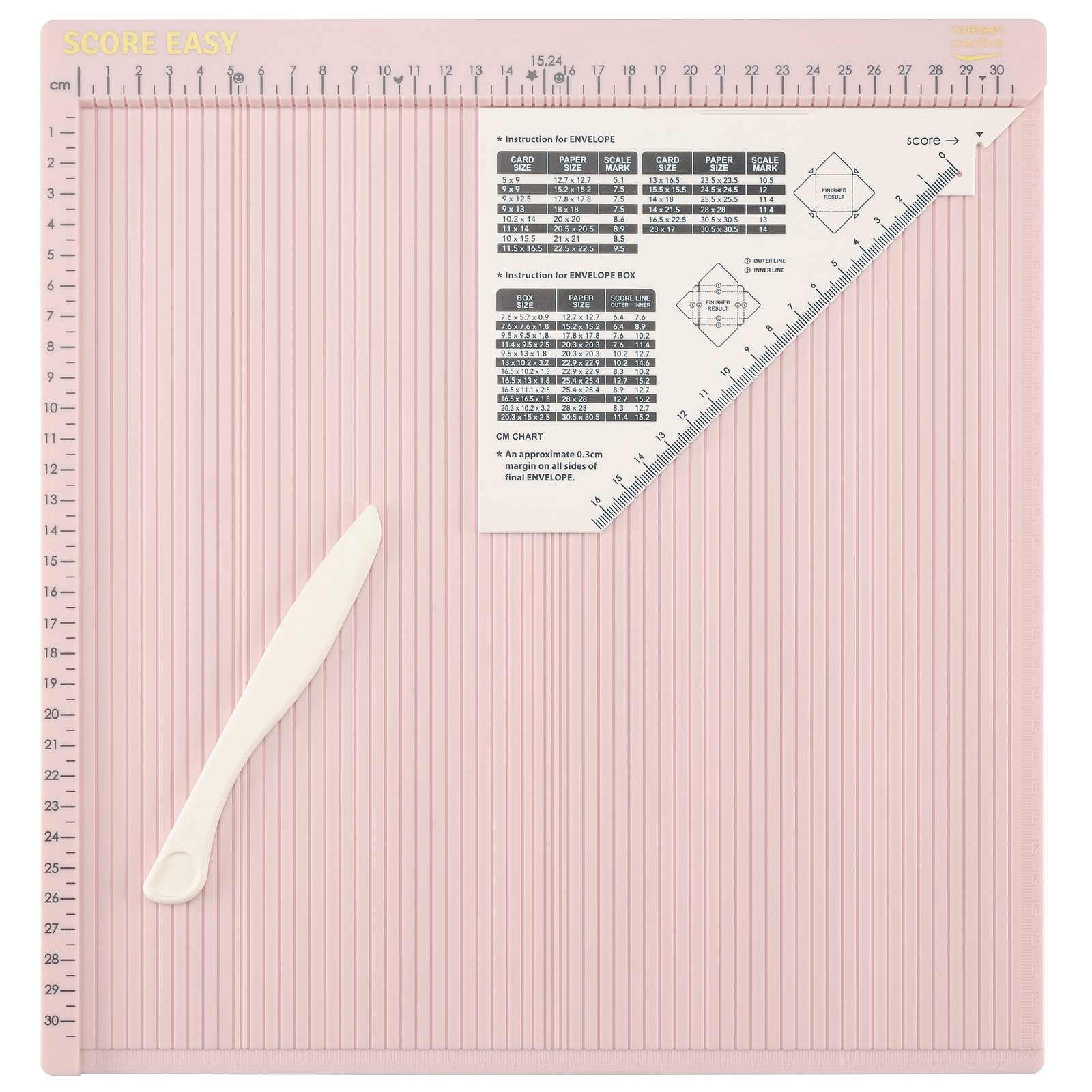 Vaessen Creative • Score Easy Falzbrett Rosa 30,5x30,5cm CM