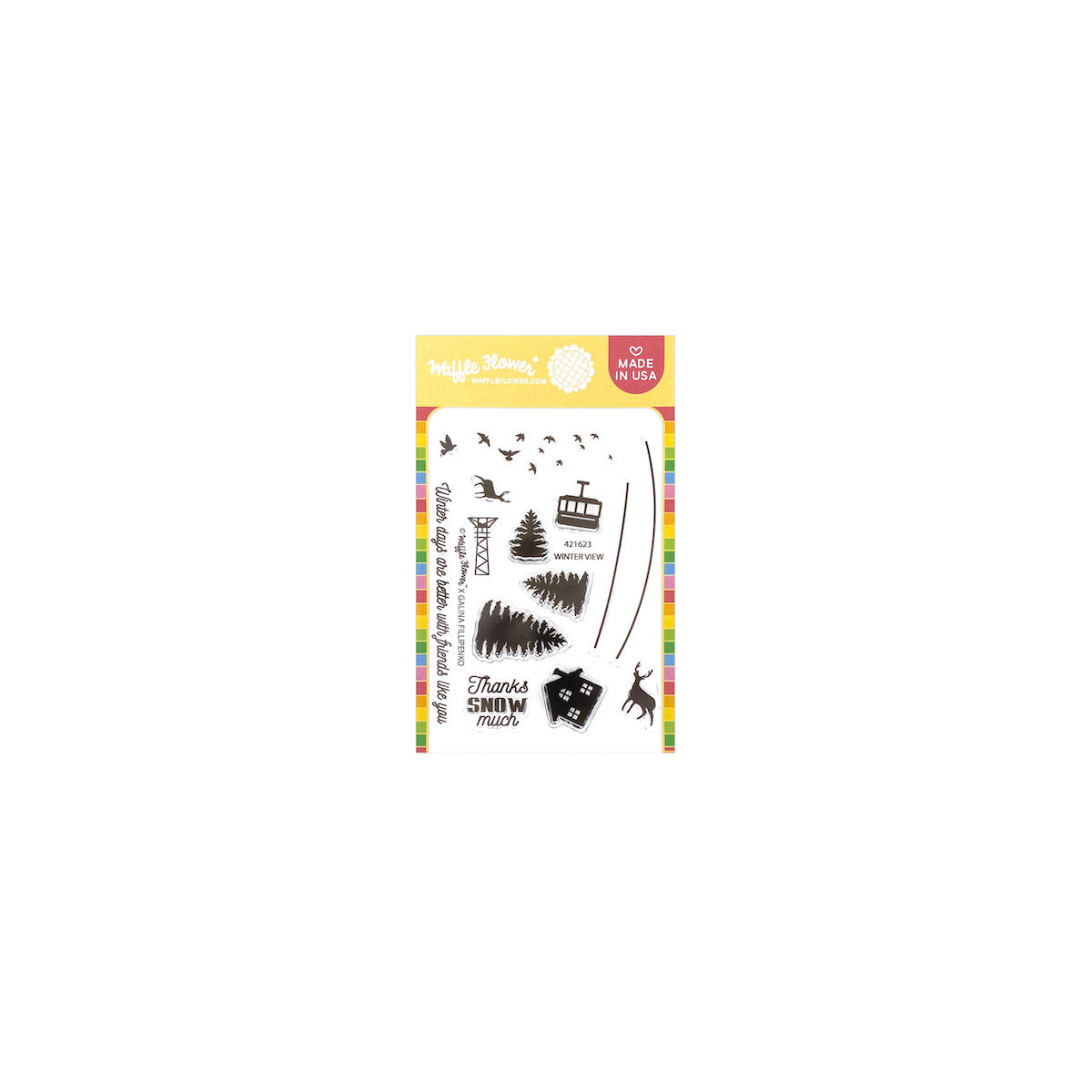 Waffle Flower- Winter View Stamp Set