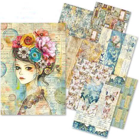Ciao Bella - Quintessential Craftmix Mixed A5 Paper Pack (8pcs)