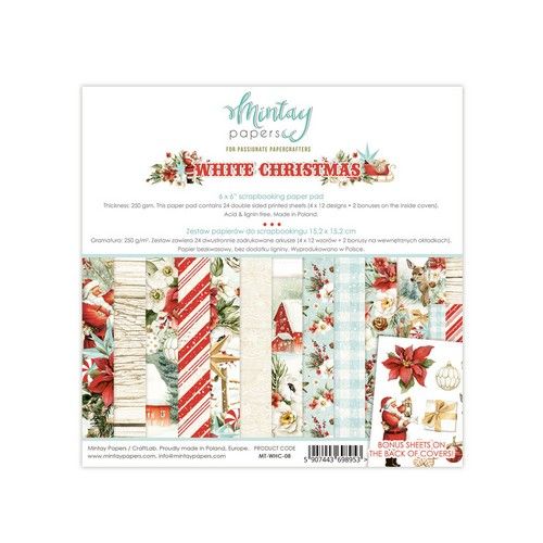 Mintay 6 x 6 Paper Pad - White Christmas